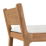 Jack Outdoor Bar Stool (Teak, Off White Fabric)