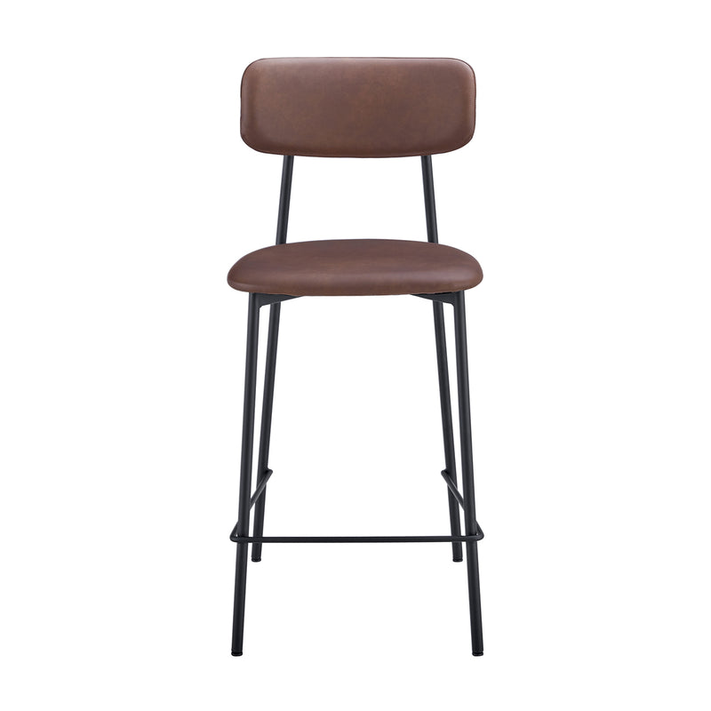 Bailey Leatherette Bar Stool (Set of 2)