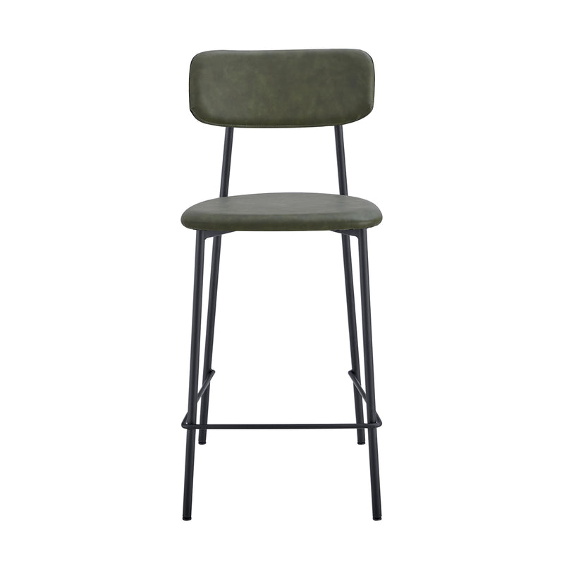 Bailey Leatherette Bar Stool (Set of 2)