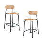 Cove Timber Bar Stool (Set of 2) - Natural / Black