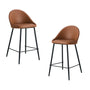 Leo Leatherette Bar Stool (Set of 2) - Tan