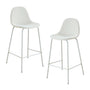 Luca Leatherette Bar Stool (Set of 2) - Cream / Cream