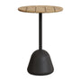 Saura Round Outdoor High Bar Table (Black, Natural Acacia) - Saura Round Outdoor High Bar Table (Black, Natural Acacia)