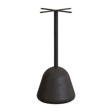 Saura Round Outdoor High Bar Table (Black, Natural Acacia)