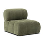 Bowie Textured Velvet Armless Modular Piece - Olive