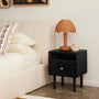 Brass Bedside Table - Black