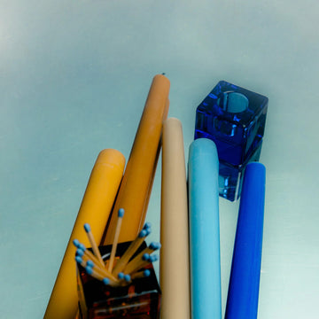 Le Cube Single Candle Holder (Indigo)