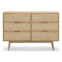 Arigato Timber 6 Drawer Dresser - Oak