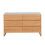 Avalon Chest Of 6 Drawers - Carrara Marble / Oak