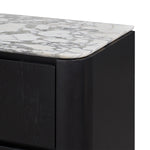 Arabescato Carrara Marble / Black Oak