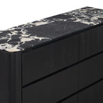 Black Calacatta Viola Marble / Black Oak