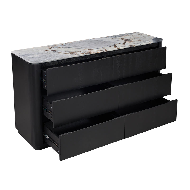 Ocean Storm Marble / Black Oak