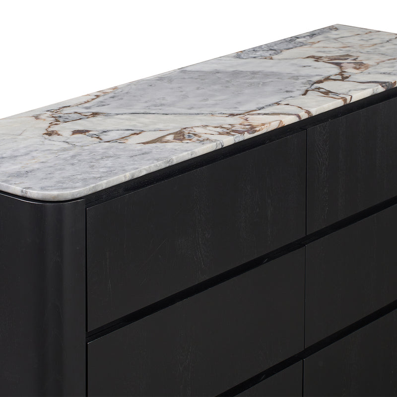Ocean Storm Marble / Black Oak