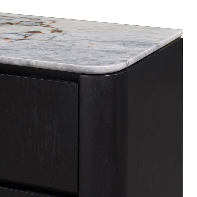 Ocean Storm Marble / Black Oak