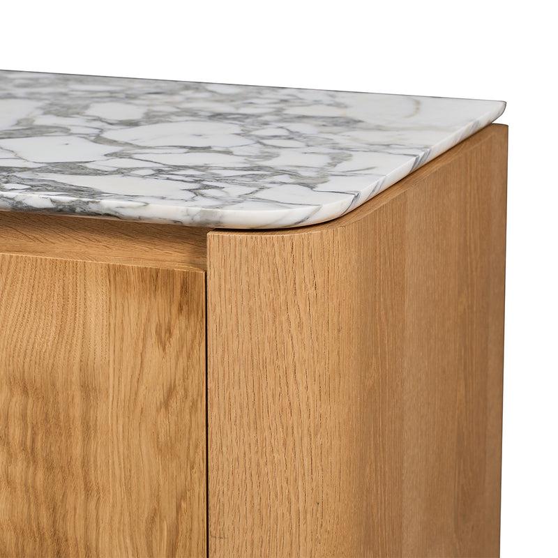 Arabescato Carrara Marble / Oak