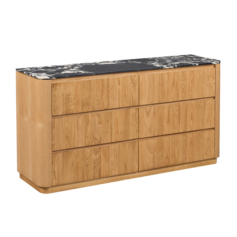 Black Calacatta Viola Marble / Oak