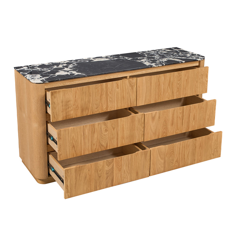 Black Calacatta Viola Marble / Oak