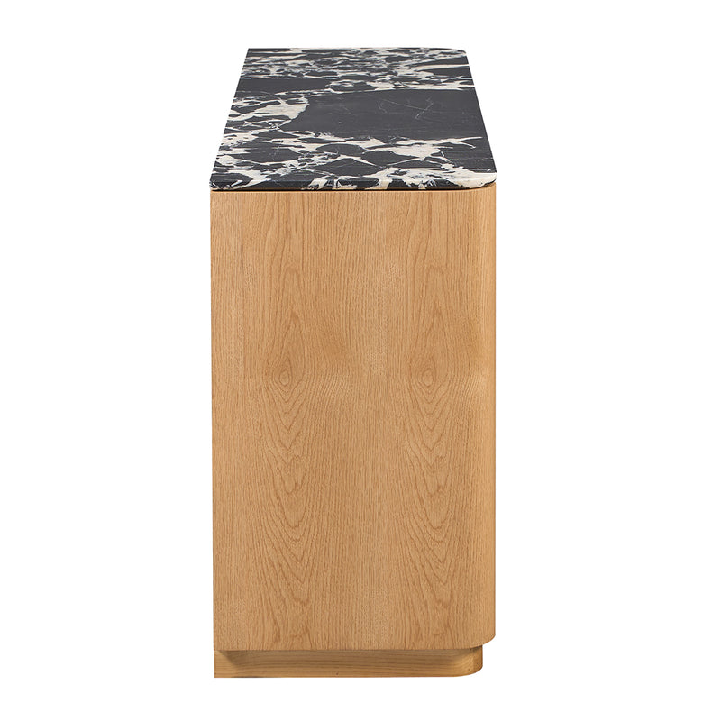 Black Calacatta Viola Marble / Oak