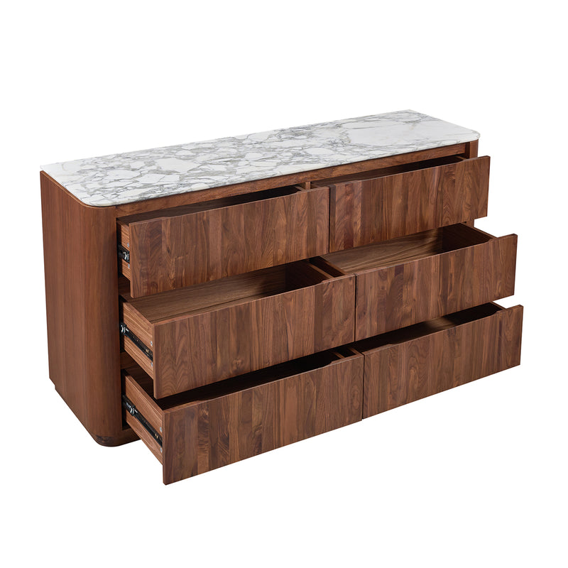 Arabescato Carrara Marble / Walnut