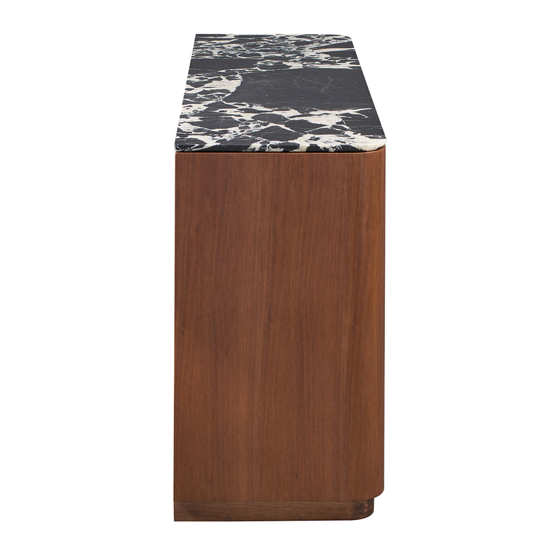 Black Calacatta Viola Marble / Walnut