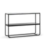 Maverick White Marble Console Table - Black / 120cm