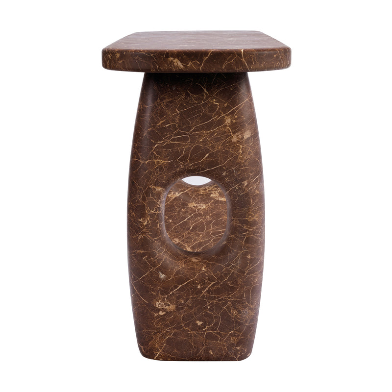 Azzurra Console (Emperador Chocolate Brown Marble Finish)