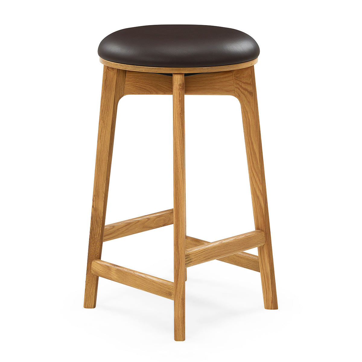 Santino Leather Swivel Counter Stool – Life Interiors