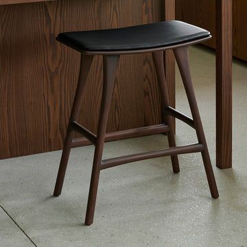 Teak Brown / Black Leather