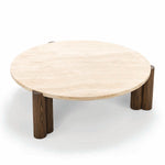 Alba Round Travertine Coffee Table
