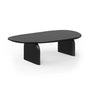 Clover Oval Oak Coffee Table - Black