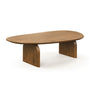 Clover Oval Oak Coffee Table - Brown Oak