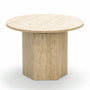 Hallie Round Coffee Table - Cream Travertine / 60cm