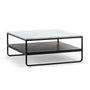 Maverick White Marble Coffee Table - Black