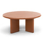 Nova Chunky Round Coffee Table - Muted Terracotta