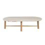 Artie Oval Marble Coffee Table - Brown Vein Marble / Natural Ash
