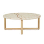 Camille Marble Coffee Table - Matt Brown Vein Marble