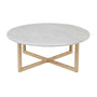 Camille Marble Coffee Table - Matt White Marble