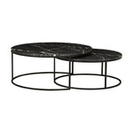 Elle Flat Metal Nest Marble Coffee Table