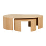 Oberon Curve Nest Coffee Table - Natural Ash
