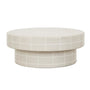 Seville Tile Round Coffee Table - Pearl White