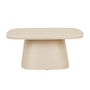 Valencia Curve Coffee Table - Faux Travertine / Beige