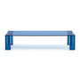 Adularia Glass Rectangular Coffee Table - Blue