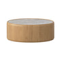 Fletcher Round Coffee Table - Oak Natural / Marble