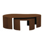 Oberon Curve Nest Coffee Table - Smoked Ash