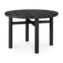 Quatro Outdoor Round Coffee Table - Black Teak / 68cm