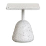 Saura Square Outdoor Side Table - White Terrazzo