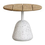 Saura Round Outdoor Side Table - White Terrazzo