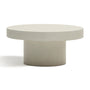Aiguablava Round Outdoor Coffee Table - White / 90cm