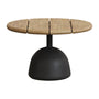 Saura Round Outdoor Coffee Table - Black / 35 x 55cm