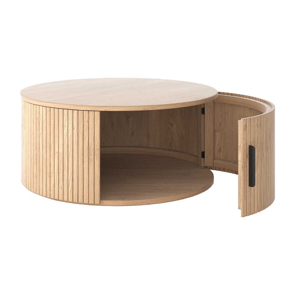 Circular shop storage table